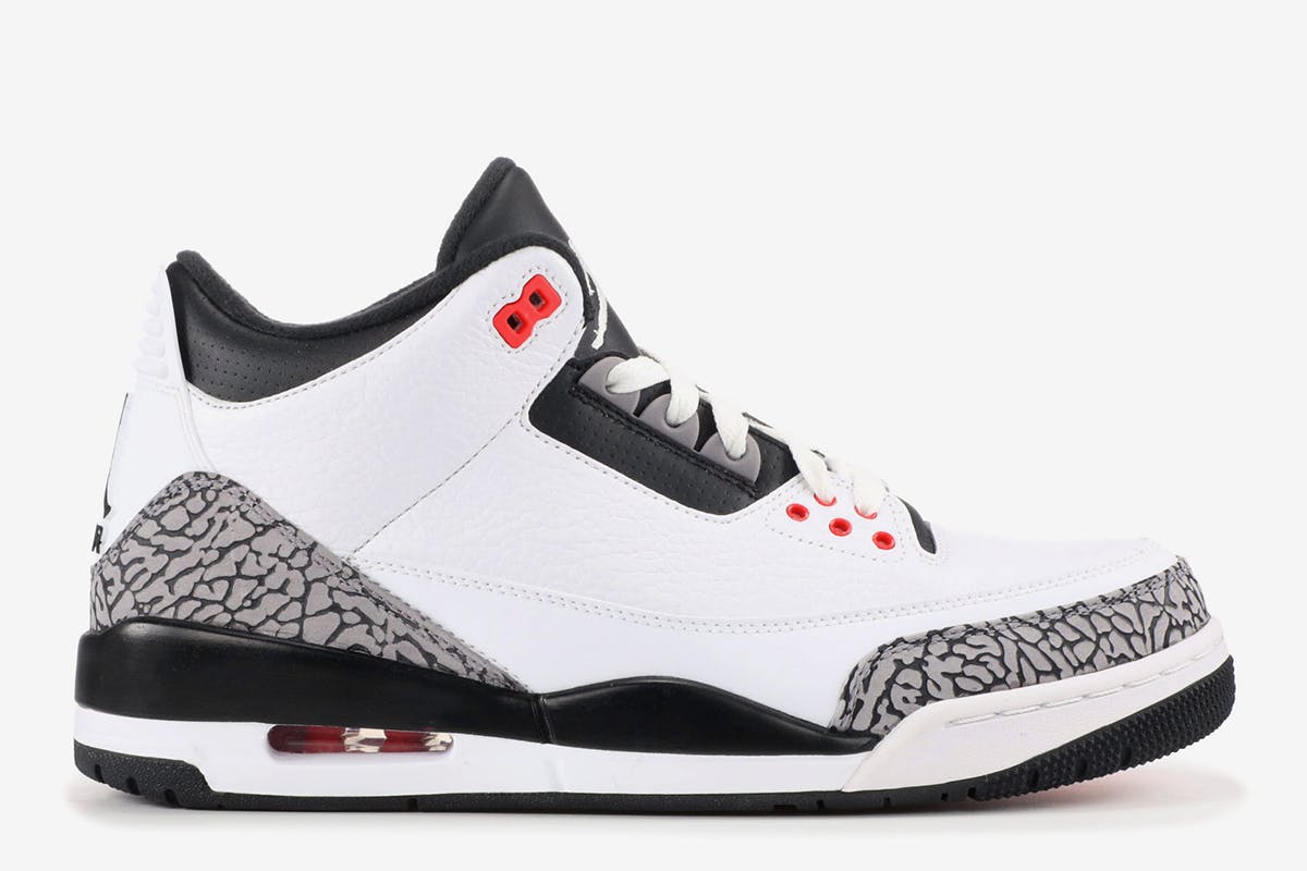 black red and white jordan 3